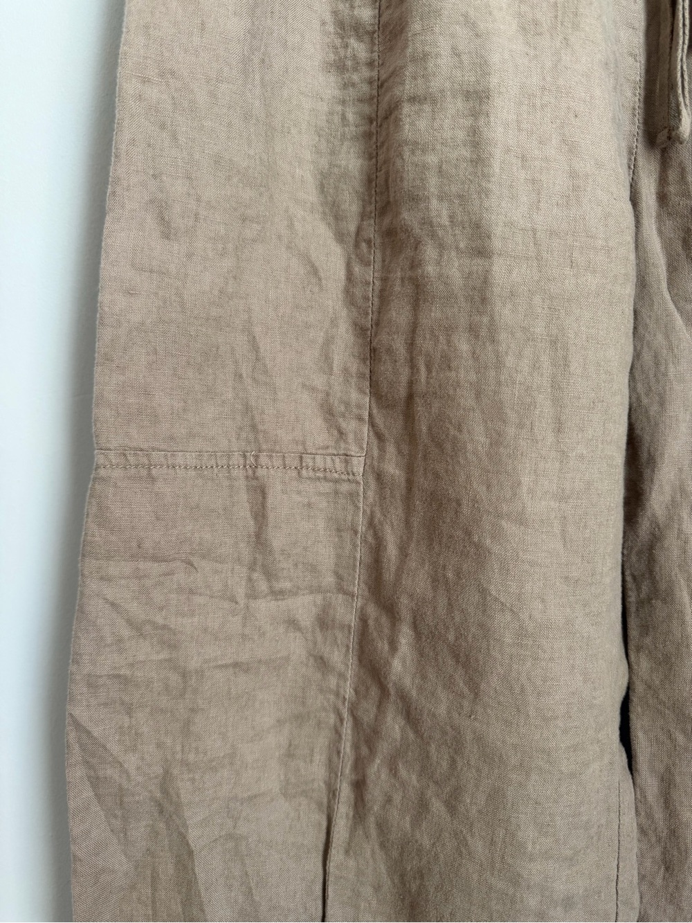 Eileen Fisher Organic Linen Wide Leg Pants Size Small Neutral Tan - Picture 4 of 10